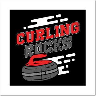 Curling Rocks Sport Curler Gift Posters and Art